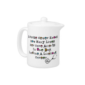Retired Nurse Poem Teapot