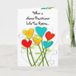 Retired Nurse Practitioner Card Floral