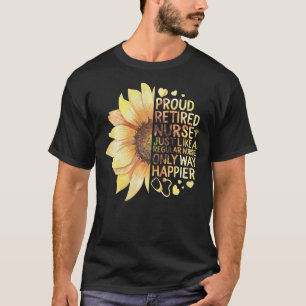 Retired Nurse Regular Happier Retirement Mom Grand T-Shirt