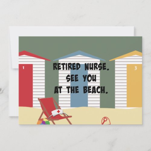 Retired Nurse See You at the Beach Card