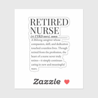 Retired nurse sticker