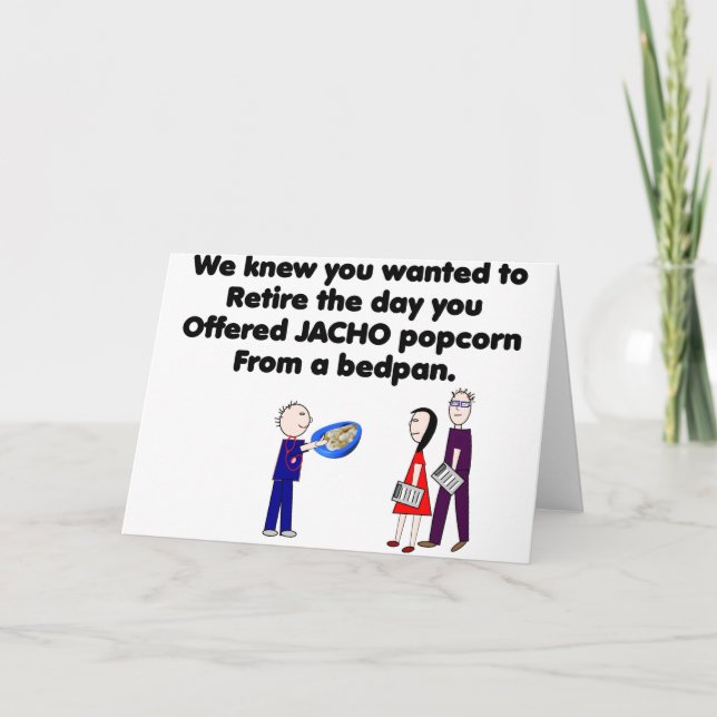 Retired Nurse Story Art JACHO Button Card (Front)