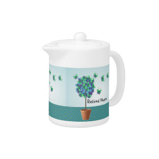 Retired Nurse Teapot Butterflies