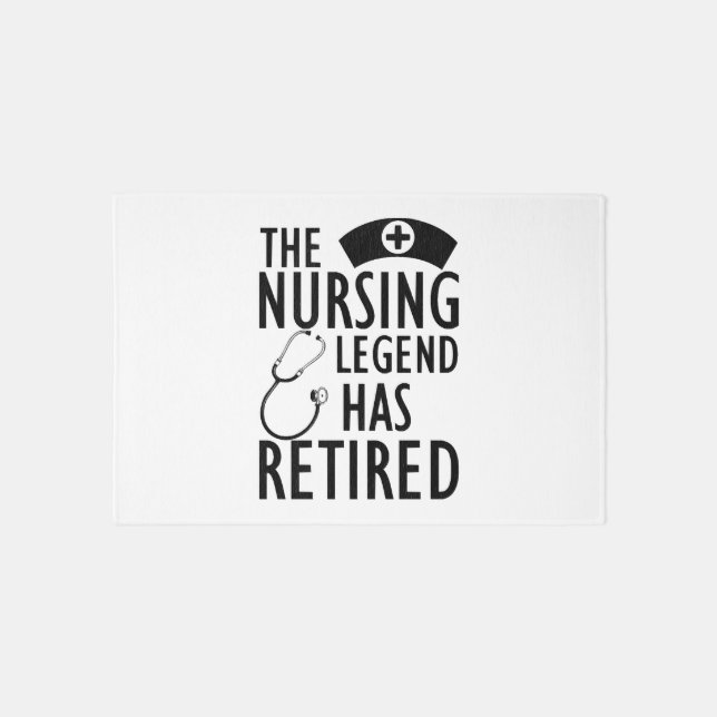 Retired Nurse - The nursing legend has retired b Rug (Front)