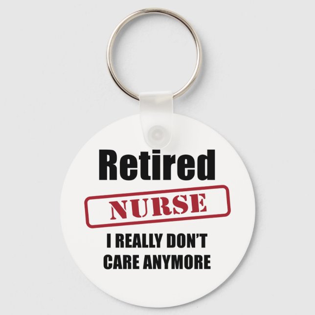 Retired Nurse (US spell) Keychain (Front)