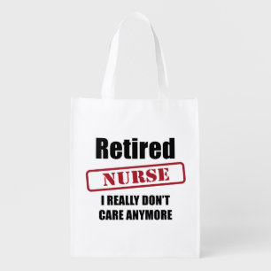 Retired Nurse (US spell) Reusable Grocery Bag