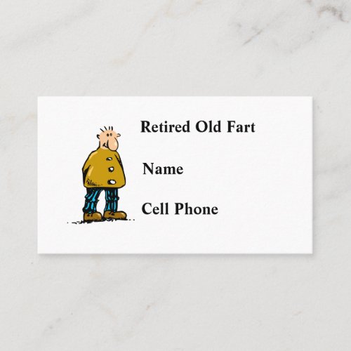 Retired Old Fart Business Card