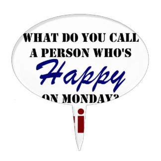 Retired On Monday Funny Retirement Retire Burn Cake Topper