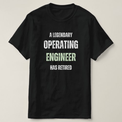 Retired Operating Engineer vintage retirement T_Shirt