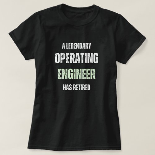 Retired Operating Engineer vintage retirement T_Shirt