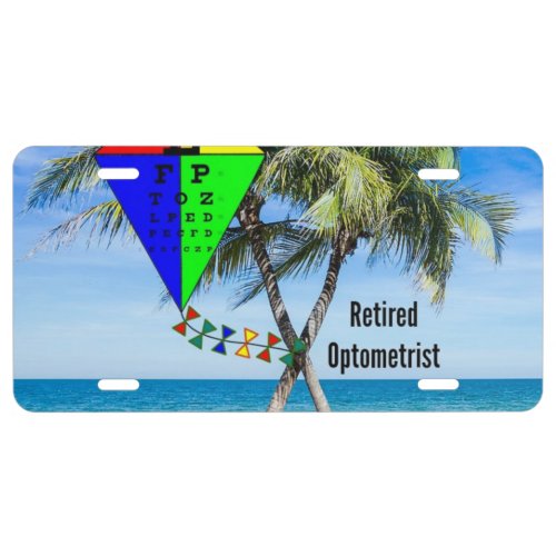 Retired Optometrist Humor License Plate