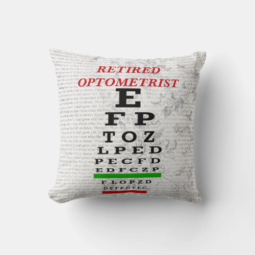 Retired Optometrist Pillow