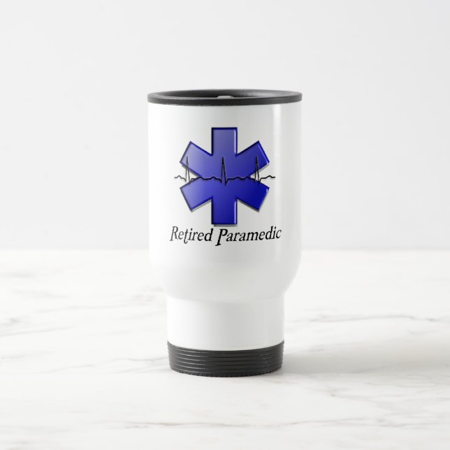 Retired Paramedic Gifts Travel Mug (Center)
