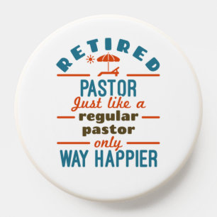 Retired Pastor Preacher Retirement Funny Happier PopSocket