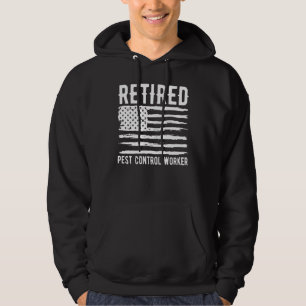 Retired Pest Control Worker Profession American Fl Hoodie