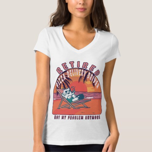 Retired Pizza Delivery Driver Funny Vintage Retire T_Shirt
