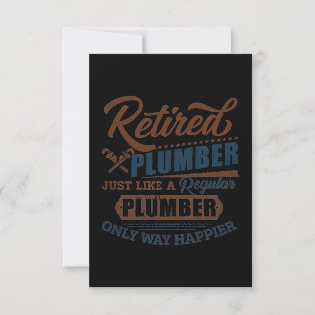 Retired Plumber Card (Front)