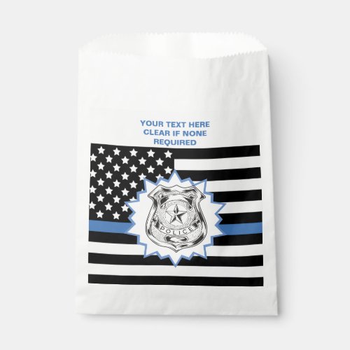 Retired Police Congratulations Retirement Favor Bag