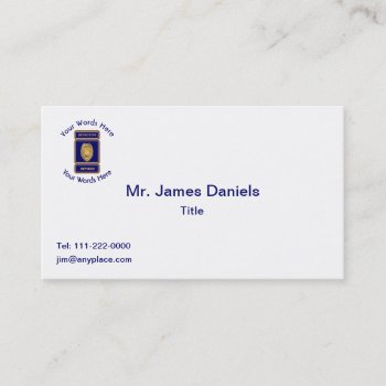 Retired Police Detective Custom Shield Business Card by Dollarsworth at Zazzle