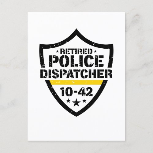 Retired Police Emergency Dispatcher 10_42 Postcard