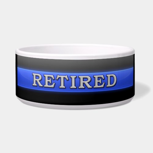 Retired Police K9 _ Thin Blue Line Bowl