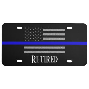 RETIRED POLICE LICENSE PLATE