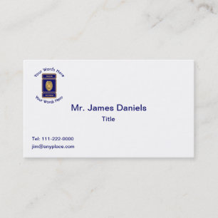 Retired Police Major Custom Shield Business Card