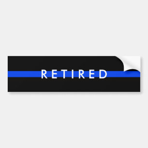 RETIRED POLICE OFFICER BUMPER STICKER