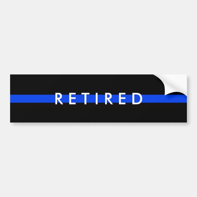 RETIRED POLICE OFFICER BUMPER STICKER (Front)