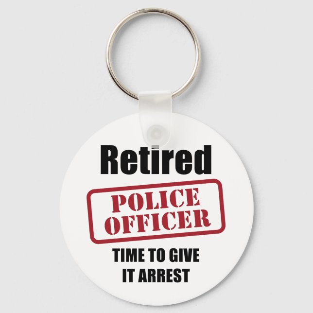 Retired Police Officer Keychain (Front)