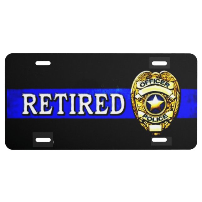 RETIRED POLICE OFFICER LICENSE PLATE (Front)