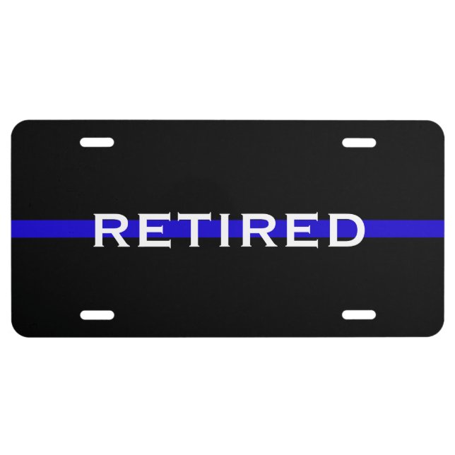 RETIRED POLICE OFFICER LICENSE PLATE (Front)