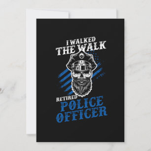 Retired Police Officer Retirement Policeman Gift Invitation