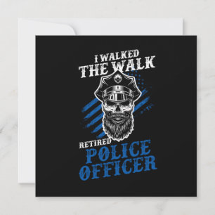 Retired Police Officer Retirement Policeman Gift Invitation
