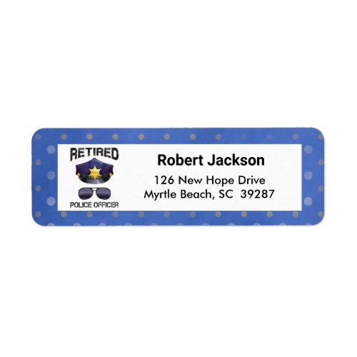 Retired Police Officer Return Address Label