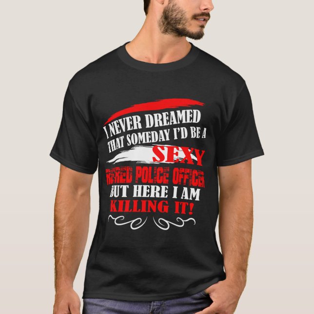 Retired Police Officer Shirt Funny Gifts for Men (Front)