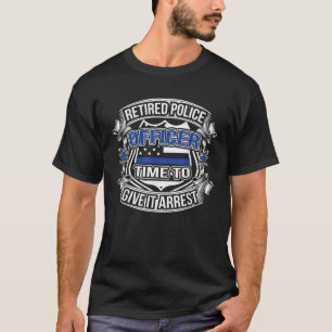 Retired Police Officer T Shirt Law Enforcement Ret