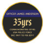 Retired Police Officer Thin Blue Line Personalized Classic Round Sticker