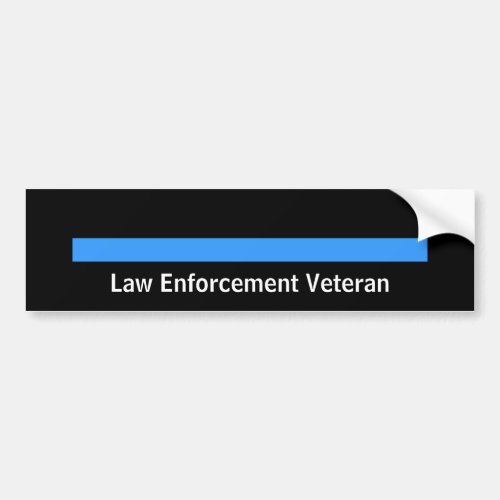 Retired Police Sheriff Law Enforcement Blue Line Bumper Sticker
