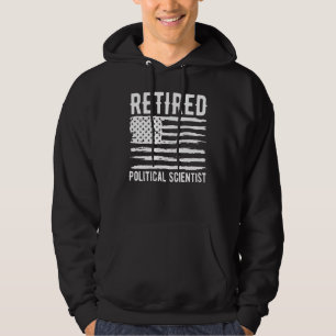 Retired Political Scientist Profession American Fl Hoodie