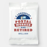 Retired Post Office Worker Typography Personalized