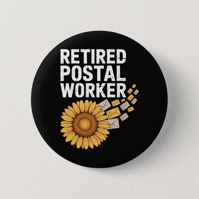 Retired Postal Worker Button (Front)
