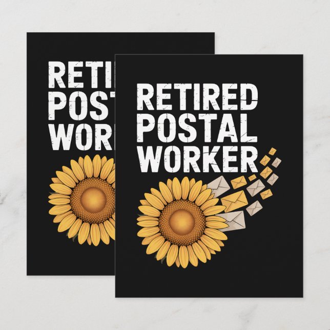 Retired Postal Worker Card (Front/Back)