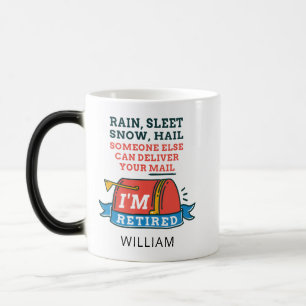 Retired Postal Worker Custom Mailman Personalized Color Morph Mug