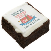 Retired Postal Worker Custom Mailman Retirement Brownie (Angled)