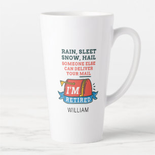 Retired Postal Worker Custom Mailman Retirement Latte Mug