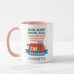 Retired Postal Worker Custom Mailman Retirement Mug
