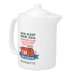 Retired Postal Worker Custom Mailman Retirement Teapot