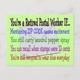 Retired Postal Worker--Funny T-Shirts and Gifts Postcard
