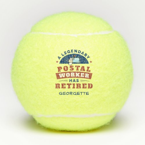 Retired Postal Worker Gag Retiring Personalized Tennis Balls